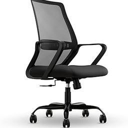 CELLBELL Desire Pro Mid Back Mesh Office Chair Adjustable Study Chair/Computer Chair with Revolving Seat, Stylisk Backrest, Lumbar Support, Metal Base for Work from Home (Black)-10