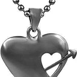 Missmister Brass Black Rhodium plated Cupid Heartshape Fashion Pendant Men Women (MM4461PCOM)-image-29