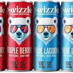 Swizzle FruitBased Mocktail Combo | Swizzle Blue Lagoon & Triple Berry | Premium NonAlcoholic Beverages | 250 ml Cans | Natural Fruit Flavors (Pack of x 4 (2x2))-picture-22