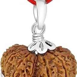 "Arihant Gems & Jewels® 10 Mukhi Gauri Shanker Nepali Rudraksha with 1025 Silver Pendant | Unisex | Positive Energy & Spiritual Healing"-image-31