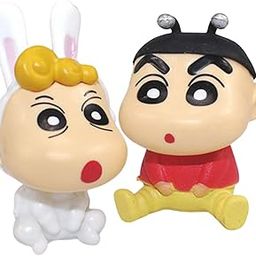 Mallexo Cute Anime Sinchan Action Figures Playset of 2PCs Random Color for Kids Study Table and Office Desk Decoration Cartoon Figurine Toys Set for Girl & Boy Best Birthday Return Gift for Children-image-50