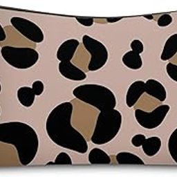 House of Quirk Small Makeup Bag for Women and Girls – Cute Travel Cosmetic Pouch, Waterproof Toiletry Bag, Accessories Organizer (Leopard)-image-51