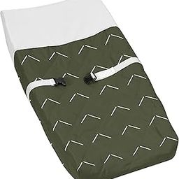 Sweet Jojo Designs Hunter Green Boho Arrow Boy or Girl Baby Nursery Changing Pad Cover - White Bohemian Woodland Tribal Southwest Chevron Geometric Herringbone Woodland-picture-24