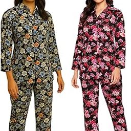Women’s Printed Full Length Co-Ord Set Combo | Pack of Two-Piece Set - (Multicolour)-image-99