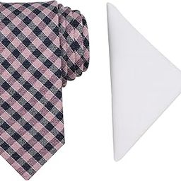 Men's Tie and Pocket Square Set, Pink, One Size-image-85
