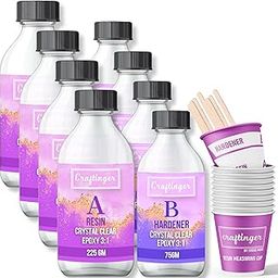Cryastal Clear All in One Epoxy Resin 3:1 Mixing Ratio for Resin Art (1200 Gm)-image-20