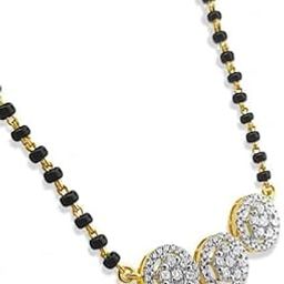 Women's Stone Manglasutra, Crystal Manglasutra Fancy Diamond Studded Brass Material,Wear In All Occasions (3gola-Single Kidiya_Multi_Free Size)-image-34