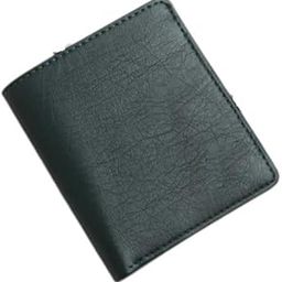 Artificial Leather Green Wallet for Men I Handcrafted I 6 Credit/Debit Card Slots I 2 Currency Compartments I 1 Transparent ID Window-image-17