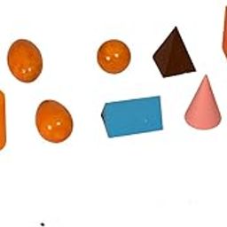 Kidken Montessori Geometrical Solids | Pack of 10Pc Wooden Solids | Kids Wooden Toys Teaching aids | Pre-School Educational Toy for Boys and Girls-image-36