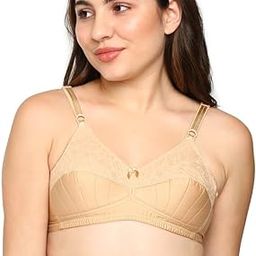 Women's Premium 100% Cotton Embroidery Detailing - Engineered for Optimal Support and Uplift, Stylish Stitch Lines with Half Padded Lower Cups._Hako Lift-image-22