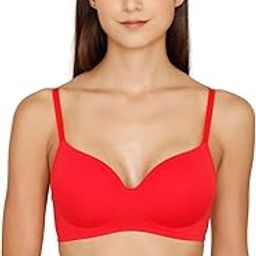 Padded Non Wired 3/4th Coverage T-Shirt Bra - Chinese Red2-image-58