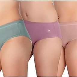 MVP05 Panty for Women Pack of 3 Assorted | Super Soft Cotton Elastane, Breathable Stretch Fabric, Mid-Rise Comfort Fit, Full Coverage – Briefs for Women-image-44
