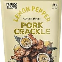 PORK LIFE BALANCE Delicious Pork Crackle (75 gm, Lemon Pepper) - Ready To Eat, Gluten & Soya Free, Pure Dry Cured Pork Crackles, No Trans Fat, Shelf-Stable, Keto Friendly (Pack Of 1)-image-94