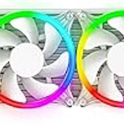 Ant Esports ICE Chroma 360 ARGB 360mm ARGB Liquid Cooler/AIO with CPU Temperature Display - White | Support Intel & AMD CPU Socket AM5, AM4, AM3, LGA1700, 1200, 2066, 1151 | Evaporation-Proof Tubing-image-2