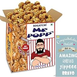 BOGATCHI Mr.POPP's Crunchy Caramel Popcorn, Handcrafted Gourmet Popcorn, Perfect Congratulations Gift , 250g + Free Congratulations Greeting Card-image-88