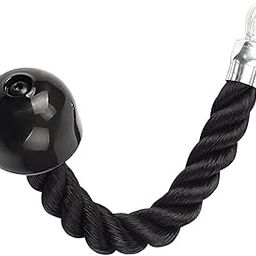 Tricep Rope Single Grip Pull Down Bicep Cable Attachment Exercises Black Nylon-image-18