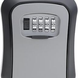 UJEAVETTE 4.5'' Outdoor High Security Wall Mount Key Safe Box Secure Lock Combination-10