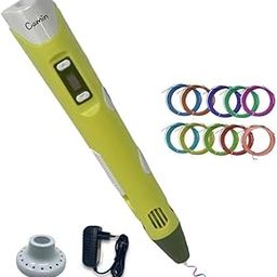 Camin 3D Pen for Kids | 3D Pen with Adapter & 80 PLA 5 mtr (Yellow)-21
