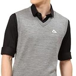 Mens Solid V Neck Sleeveless Casual Sweater (1230521SL)-picture-27
