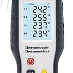Digital Thermocouple Thermometer HT-9815 4-Channels K-Type Thermocouples 4 Measurement Mode with LCD Screen Inserted Probe Sensor Battery Included Conversion Digital Thermometers-2