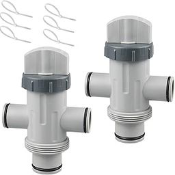 Swimming Pool Hose Valve, 2-in-1 Plunger Design, For Filter Circulation System (Three way valve 2pcs)-image-22