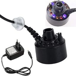 12-LED Lamps Mist Maker Fog Machine Atomizer Fogger Water Fountain US Plug-picture-23