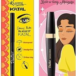 Dazller Eye Combo: Lash-a-Long Mascara + Kreamy Kajal, 0.35g - Lightweight, Smudge-proof, Water-resistant, Long Stay-picture-31