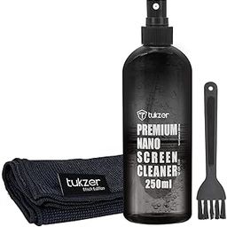 Tukzer 2-in-1 Professional Laptop Cleaning Kit for Camera, Lens, Binocular, Laptop, TV, Monitor, Smartphone, Tablet (Includes: Antibacterial Cleaning Liquid 250 ml, Plush Microfiber Cloth)-2
