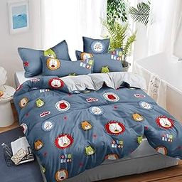 MORADO® Premium Glace Cotton Double Bed King Size Quilt Cover/Duvet Cover/Rajai Cover/Blanket Cover with Zipper (90X100 Inch, Grey)-image-53