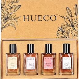Hueco™ Luxury Women Eau De Parfum Gift Set 4X25 ML Eden Bloom Delight & Rose Oud Perfume | Premium Long Lasting Fragrance | 21% Perfume Oil | Floral Aquatic Gourmand Oud Woody Scent | Pack Of 4-0