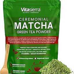 Vitasierra Matcha Tea Powder (100Gm) - Organic & Pure Ceremonial Grade Matcha Green Tea Powder - Sourced From Japan-image-53
