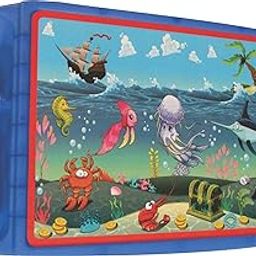 Pihu Enterprises Scenery Printed Plastic Table with Side Storage (Blue)-image-130