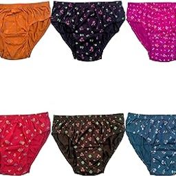 IROVI (Pack of 6) Women and Girls, Ladies Printed Brief Panty; Innerwear for Women; 100% Cotton; Anti-Bacterial Premium Soft Wear Multicolour Cotton Panty's; Ladies Underwear; kaccha; chaddi; nikker;-image-1