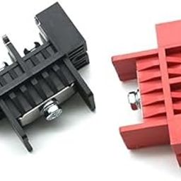 ESS FENCE Battery Load Terminals (1 Set) 200 Amp Full Copper Terminal Connectors for DIY Projects, Lithium Batteries Packs, 2 Pcs, (1 Black + 1 Red) With 1IN 2 OUT, SS Screws.-15