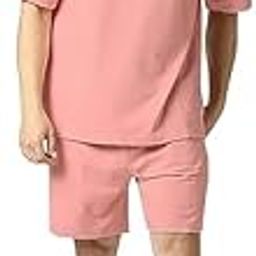Men’s Night Suit | Men's Co-ord Set | Lounge-wear Nightdress Pajama Set | Summer Night Wear | Solid Plain Casual Pajama Shorts Set | Beach Wear-picture-39