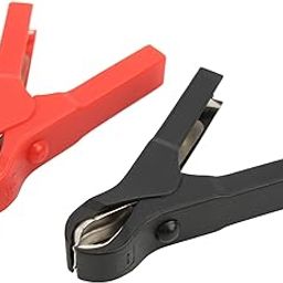 10pcs Electric Clip Steel,ABS Material Moderate Elasticity Safety Testing Clamp 30a for Experimental Tests(Red Black)-10