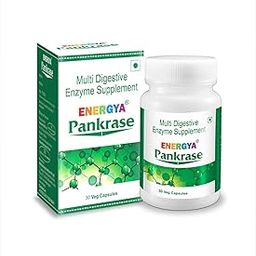 ENERGYA Pankrase | Only Multi Digestive Enzyme Aids in Sugar control, Gas Relief, IBS-Constipation & Diarrhea Control, Digestion, Nutrient Uptake | Hi-tech encapsulation (30 Veg Capsules)-image-66