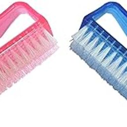 ZAUKY Nail Brushes Soft Remove Dust Nail Art Plastic Cleaning Brush Nail Arts Tools Finger Toe Nail Cleaning Brush Manicure Pedicure Pack of 2Pcs-image-74