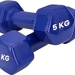 Grip Vinyl Coated Dumbbells | Set of 2 | Highly Durable| Hexagon Dumbbells for Strength Training| Exercise | Fitness| Ideal for Men & Women| Home & Gym| 5 Kilograms-image-9