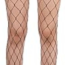 Women's Nylon Spandex High Waist Fish net Stockings Pantyhose tights socks Free Size, Black (WAIST 22-30inch)-image-53