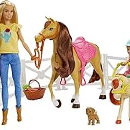 Barbie and Chelsea Blonde Dolls, 2 Horses with Bobbling Heads and 15+ Toy Accessories for Kids 3 Years Old and Up-image-65