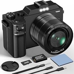 Yatao 1080P Digital Camera for Photography and Vlogging, 44 MP, 16X Digital Zoom, 32GB SD Card, Travel Battery, Black-picture-20