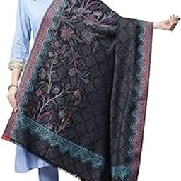 Women's Black Kani Jamawar Pure Wool Shawl_IJS84D_Black-image-96