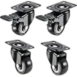 SWIIFT Caster polyurethane PU swivel Caster Wheels 360 Degree Top plate, 2-inch, Pack of 4pc-image-44