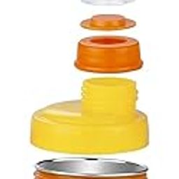 LD LUCIDO DECORE Moby Little Spout Sipper for Infant/Toddler, 370ml Anti-Spill Sippy Cup with Soft Silicone Spout BPA Free, 6m+ (Yellow)-22