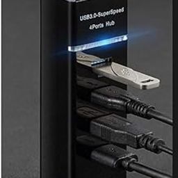 USBSupporter Hub 3.0 for PC, USB Hub for Laptop, 4 Multi USB Port Hub, 30cm Long Cable for Laptop, PC, McBook, Mc Pro, Mc Mini, Surface Pro and More (Black, Pack of 1)-picture-20