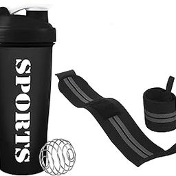 Shaker Bottle Premium Combo of Gym Shaker Bottle with Wrist Support Band Gym & Fitness Kit l Weightlifting l Powerlifting lWrist Wrapl Gym Shaker l Shaker Bottle l Gym Water Bottle (700) ml (Black)-image-54