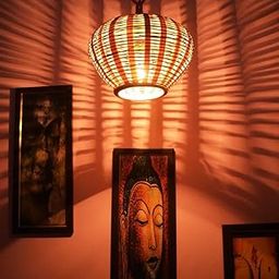 Watika Craft Handcrafted Bamboo Rose Bird Lampshade - Add a Touch of Nature and Elegance to Your Home Decor (Rose Bird)-image-41