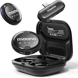 MAONO Wireless Collar Mic for YouTube PC and Type C Mobile, Noise Cancellation Lapel mic with 6H Battery, 100m Transmission, Gain, Mute, Monitoring for YouTube, Vlogging, Podcasting (WM620-Black)-15
