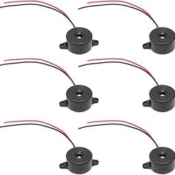 DC 3-24V 85dB Sound Electronic Buzzer Alarm Black 23 x 12mm 6 Pcs-10